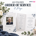 A5 Folded Order of Service – 4 Page